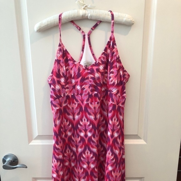 TEHAMA Athletic Dress Medium Pink Watercolor Print - Picture 4 of 16